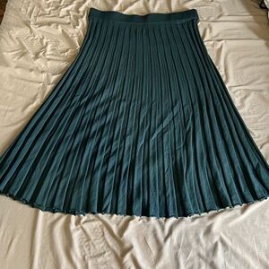 A New Day Knit Pleated Midi Skirt